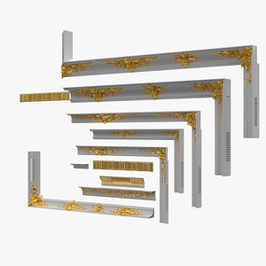 3D model Decorative Ventilation Plaster Molding Collection 3D Model