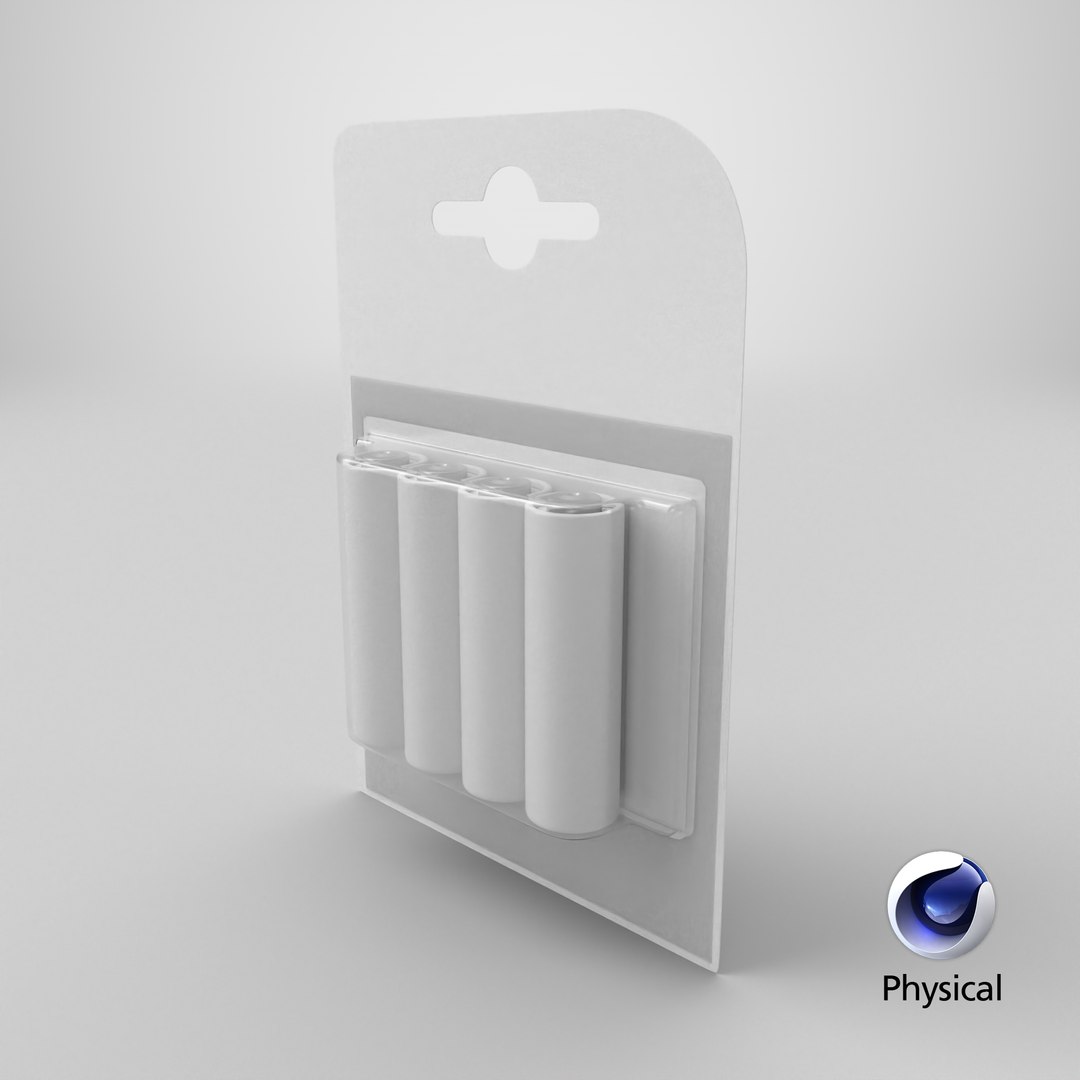 AA Battery Pack Blank and Generic Label model TurboSquid 2132335