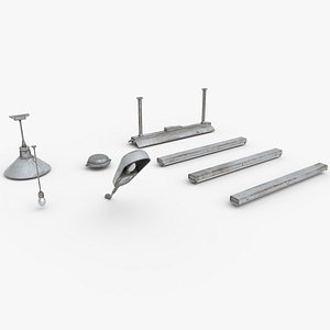 3D model Industrial lighting Set
