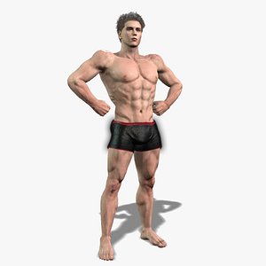 Handsome Muscular Man Character model