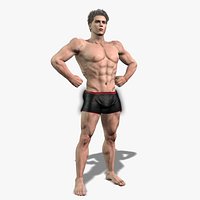 Handsome Muscular Man Character