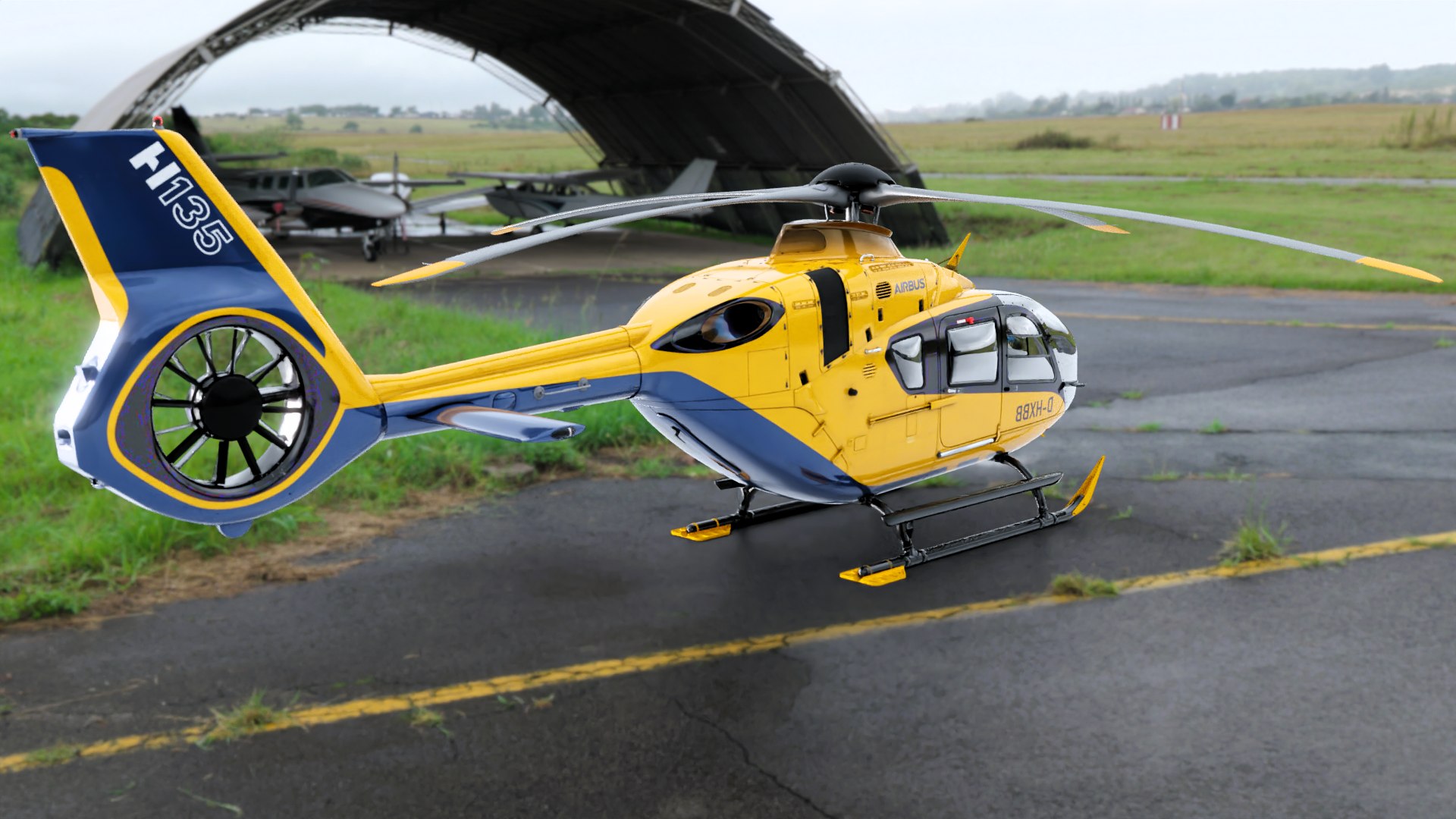 Airbus H135 Helicopter 3D Model - TurboSquid 2236774