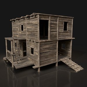 3D model wooden enterable