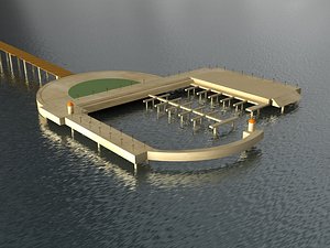 3d model ship dock architectural -