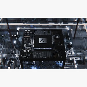 Circuit Board CPU Concept 3D model