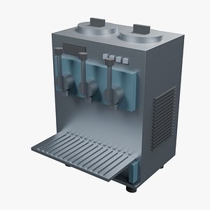 Countertop Soft Serve Machine with Three Dispensing Levers 3D model