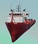 platform supply vessel ut745 3d model