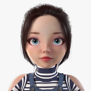 SisterTextureCartoon girl cartoon beauty with binding