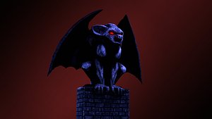 Gothic Gargoyle Statue Stylized Creature for Dark Fantasy Scene