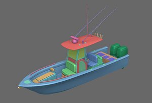 3D model fishing boat