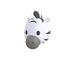 3D Prop159 Zebra Head model