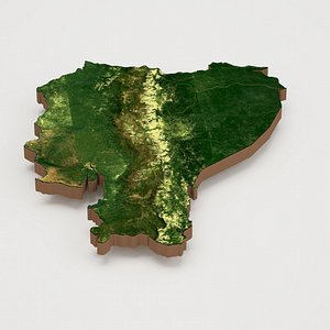 Ecuador Realistic 3D Terrain Map