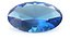 Oval Cut Blue Topaz 3D