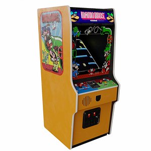 3D Mario Bros Arcade Cabinet Retro model