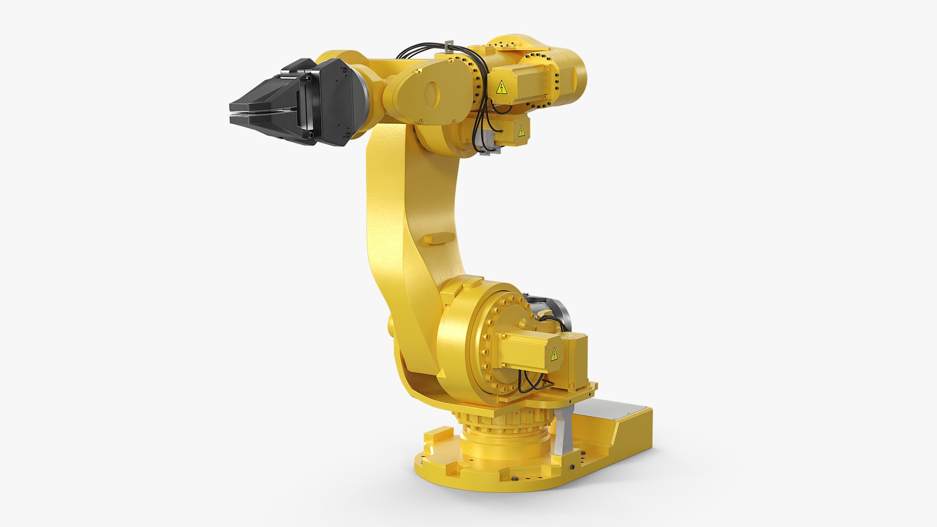 Industrial Robot with Gripper Rigged 3D model preview