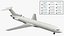3D Trijet Passenger Aircraft on Gear White Rigged model