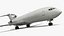3D Trijet Passenger Aircraft on Gear White Rigged model
