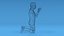 3D praying kid