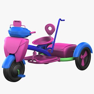 children tricycle 3d model