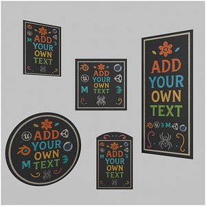Customizable Wall-Mounted Blackboard - Complete Unframed Writing Board Set