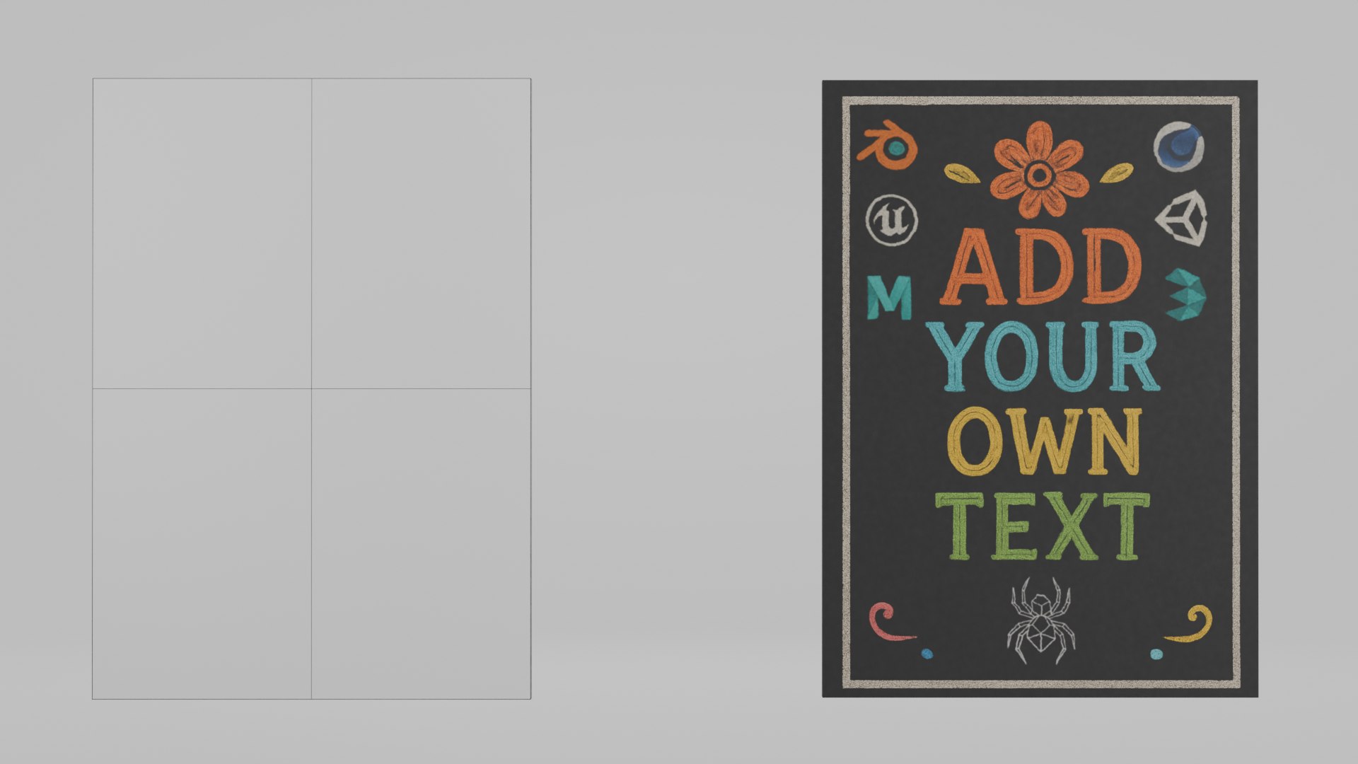 3D Customizable Wall-Mounted Blackboard - Complete Unframed Writing Board Set https://p.turbosquid.com/ts-thumb/w8/hSZ5Jq/VA/a2/png/1747316422/1920x1080/fit_q87/e7750a0b4c4163a00180443a0c66364d59f76c6c/a2.jpg