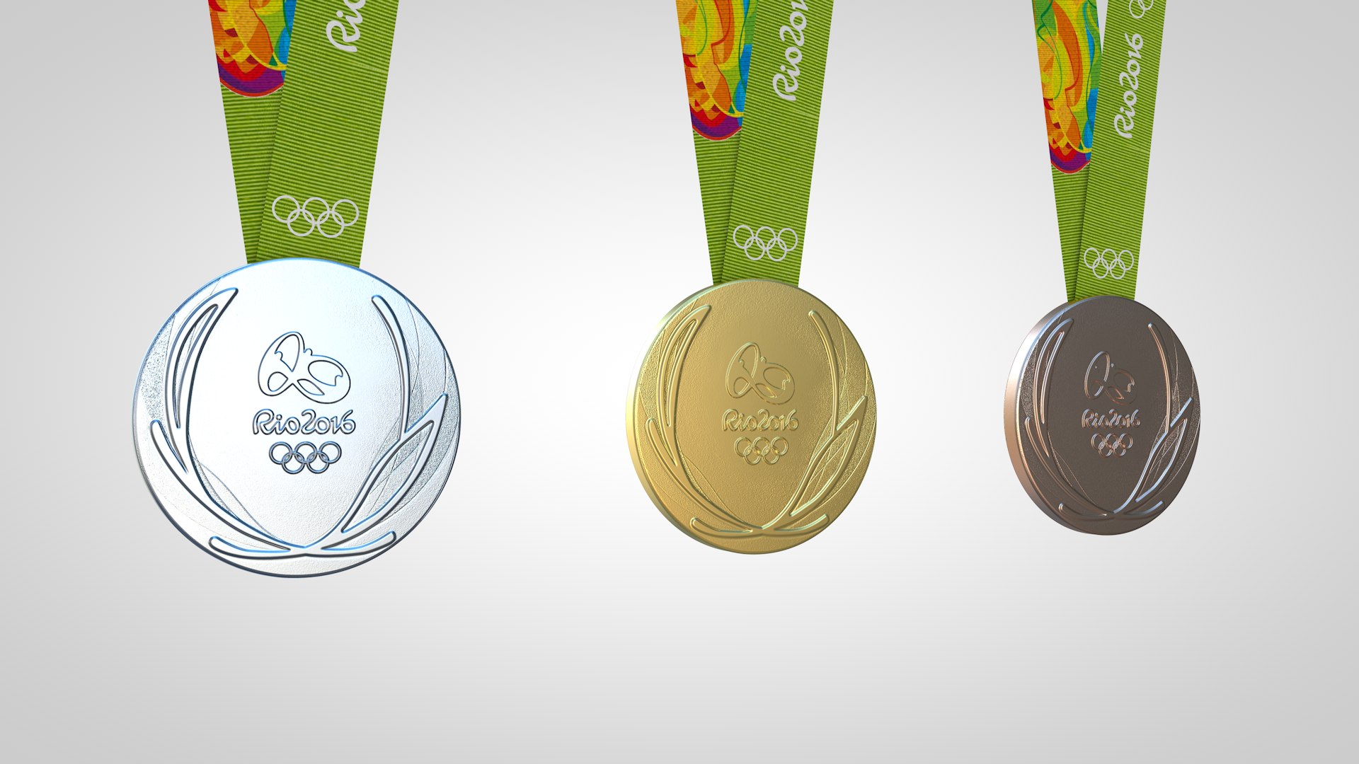 Rio 2016 Medals 3d C4d