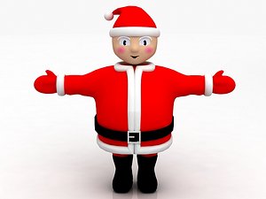 Santa Clause 3D Cartoon 3D model