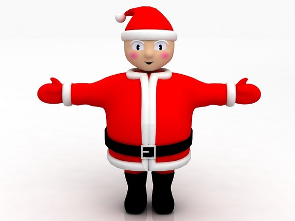 Santa Clause 3D Cartoon 3D model