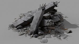 3D model Ruin Debris Rubble 05