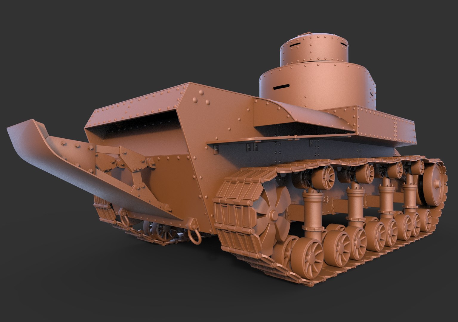 Tank T-24 Clean Model - TurboSquid 1792575
