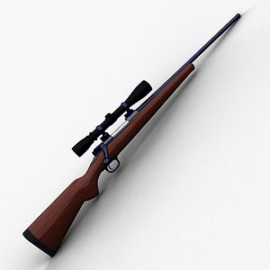 243 deer rifle scope 3d model