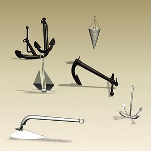 3d model anchor ancoras