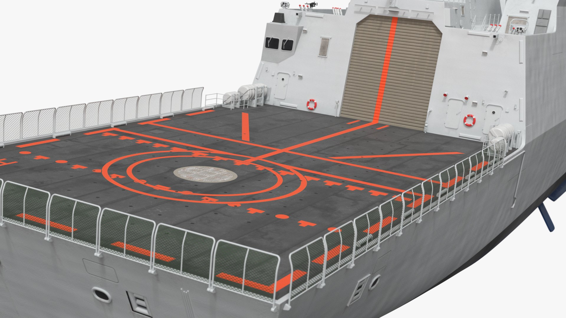 3D Contemporary Navy Frigate With Radar Systems White - TurboSquid 2449618