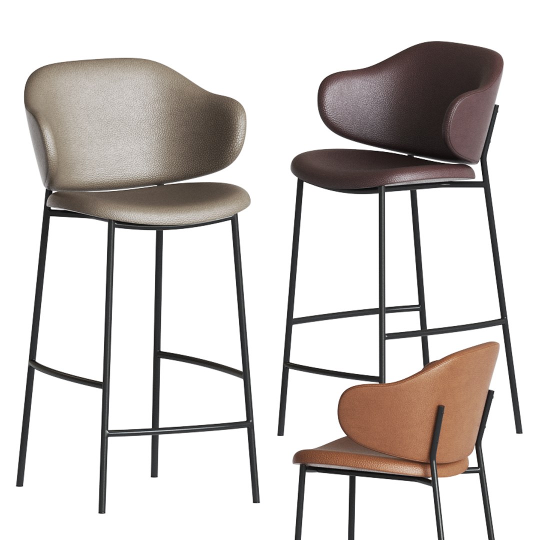 3D calligaris holly bar stool TurboSquid 1626816
