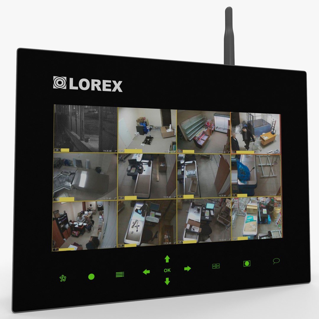 3d Model Wireless Security Lcd Monitor