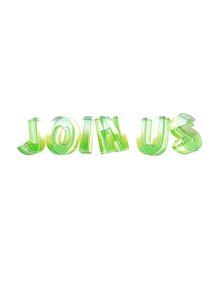 JOIN US advertising title Art