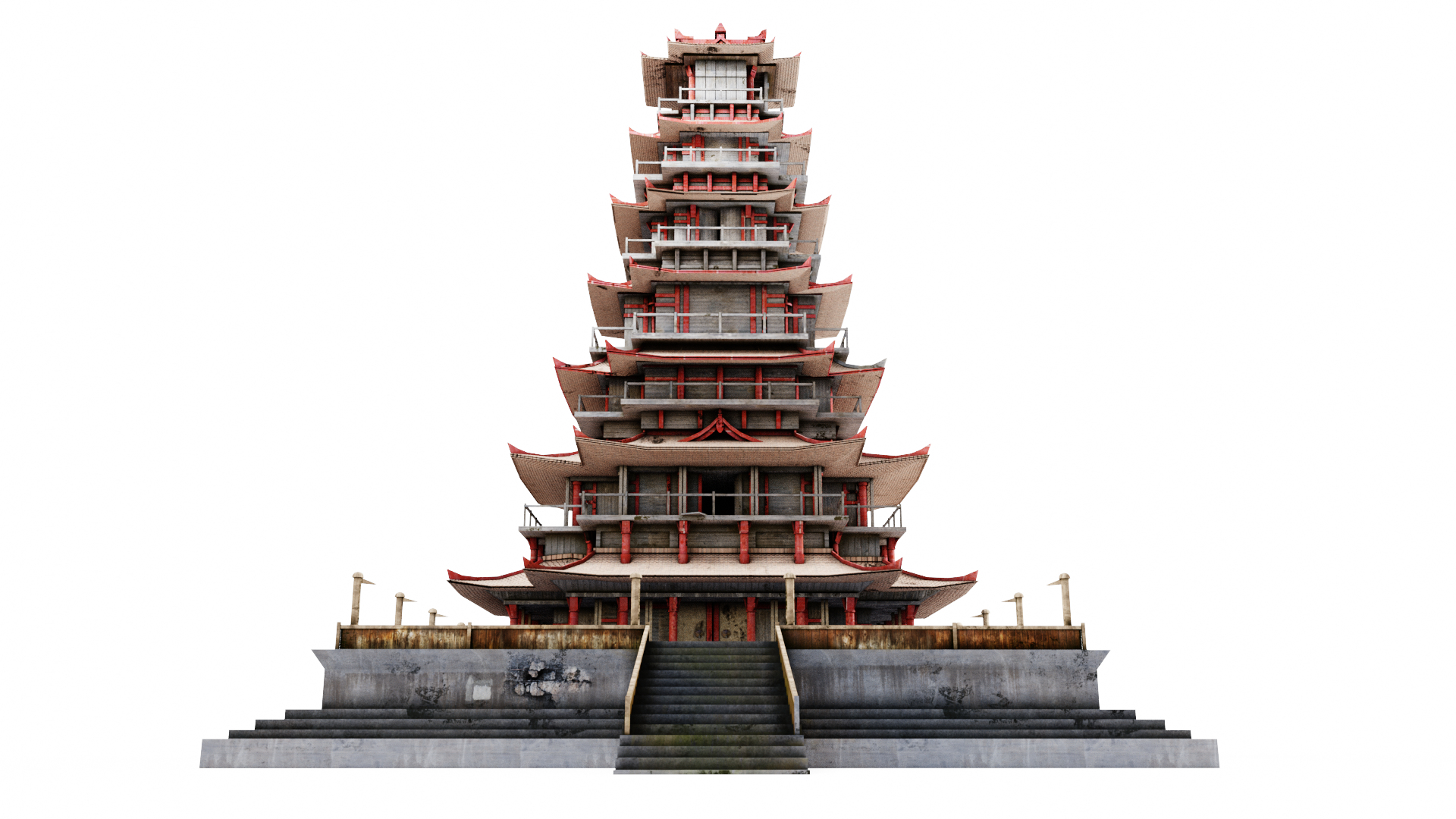 Ancient Chinese Pagoda Tower 3D Model - TurboSquid 1470409
