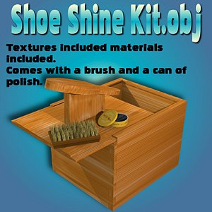 shoeshinekit shoe shine kit 3d obj