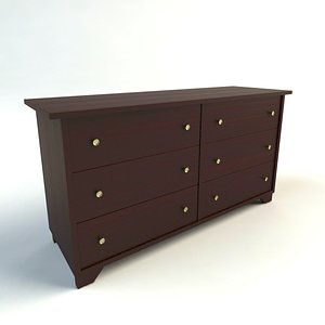 3d model wooden dresser