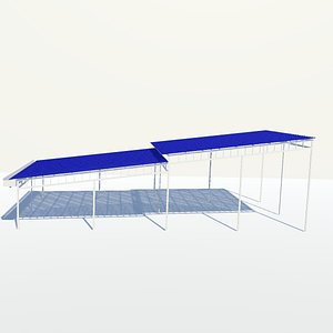 Thermo-acustic Roof sectionated 3D model