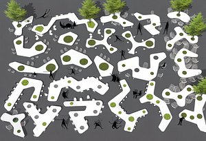 3D Modern Outdoor Bar Counter Tree Planter Bench Park Plaza Seating 3D Model model