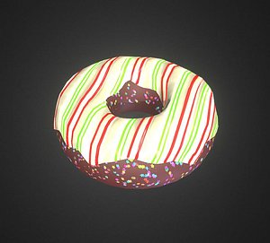 donut glazed chocolate model