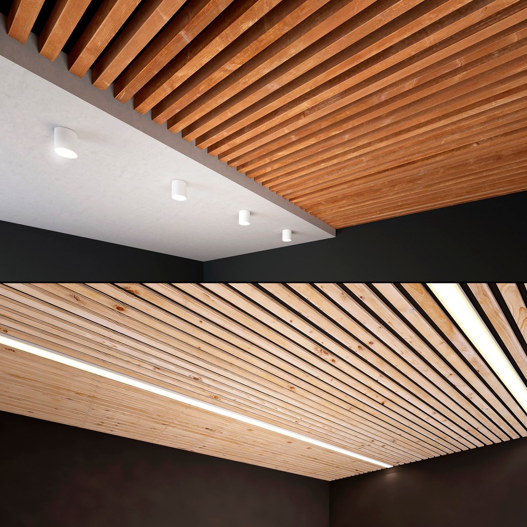 3D Wooden Wood Ceiling Model - TurboSquid 1371426