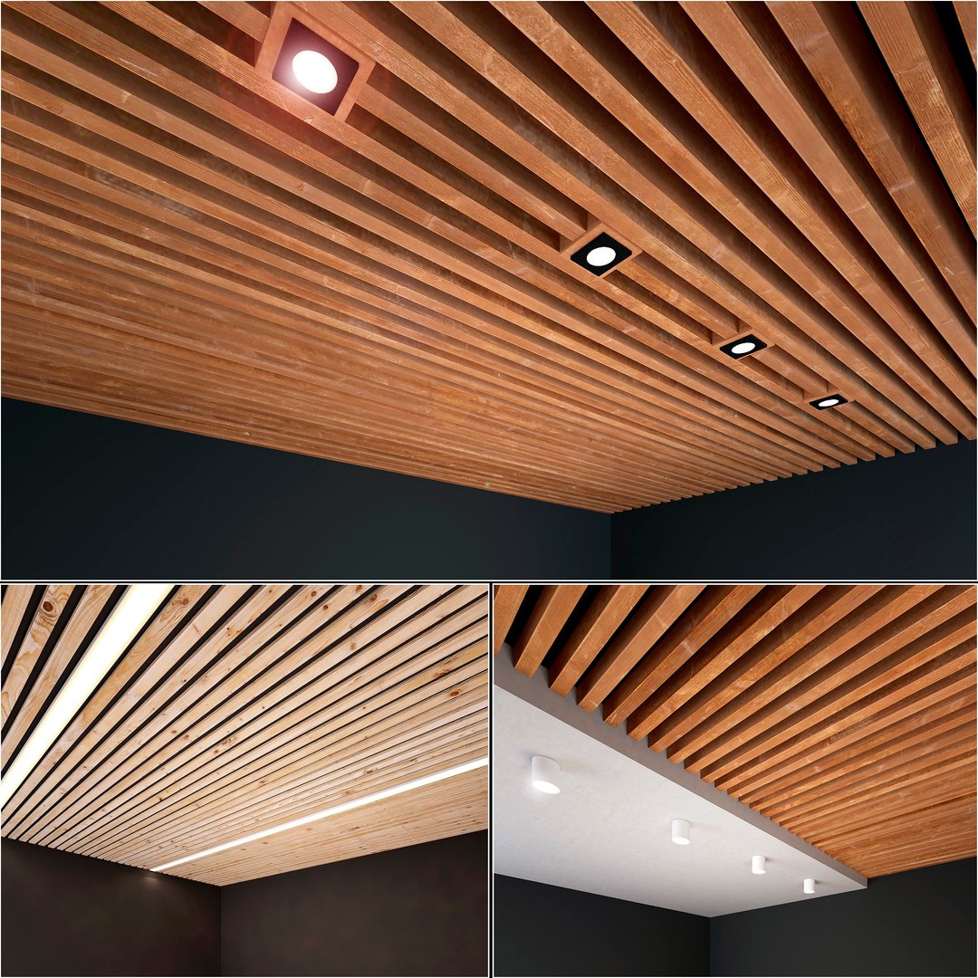 3D Wooden Wood Ceiling Model - TurboSquid 1371426