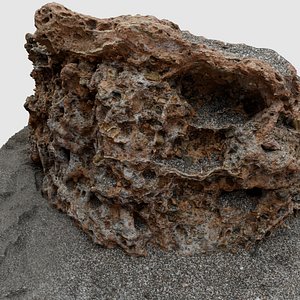 scan rock beach 3D model