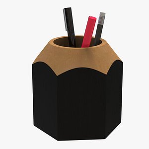 3D Pencil-shaped pencil holder