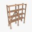 Ancienne étagère de rangement en bois Low-poly PBR