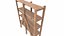 3D Old Wooden storage Shelf Low-poly PBR