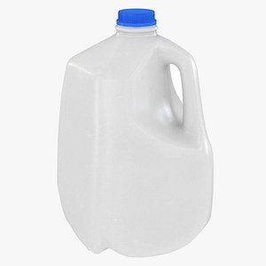 3d plastic 3 litre milk bottle