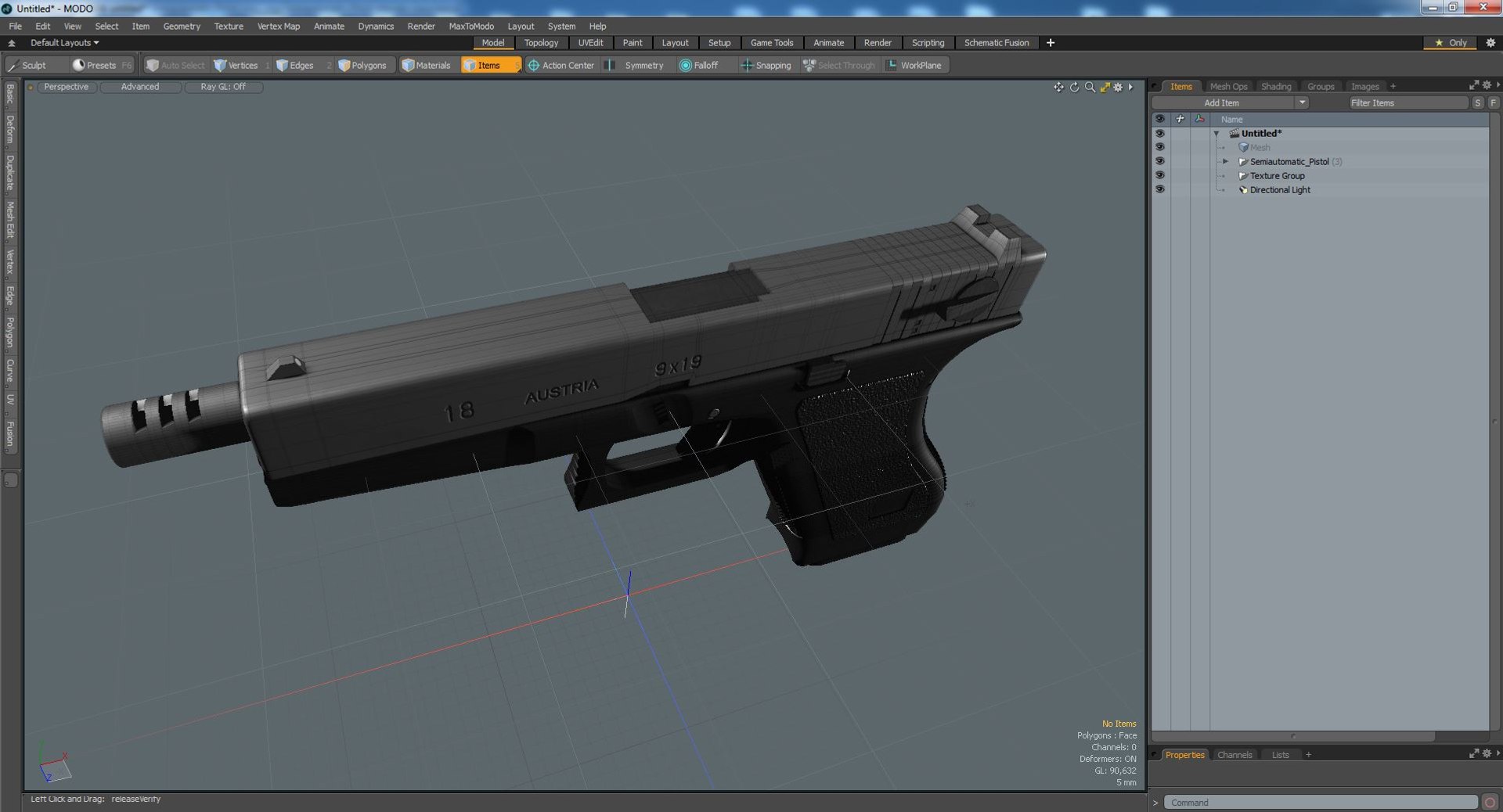 3D Semiautomatic Pistol - TurboSquid 2153036